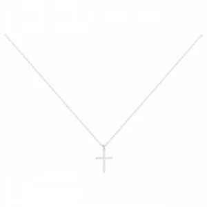 Collier argent. 21oxydes de zirconium 38 et 5cm gris rhodié