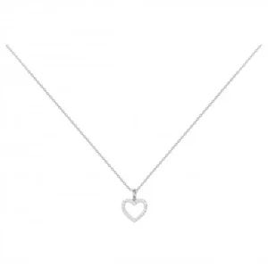 Collier argent 22 oxydes de zirconium -42 et 3cm gris rhodié