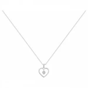 Collier argent. 3 oxydes de zirconium 42 et 3cm gris rhodié