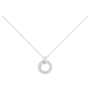 Collier argent.63oxydes de zirconium blanc -42 et 3cm gris rhodié