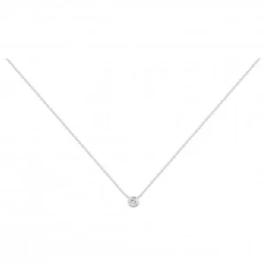 Collier argent et 1oxydes de zirconium blancs 42 et 3cm gris rhodié