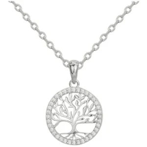 Collier argent. oxydes de zirconium 42 et 3cm
