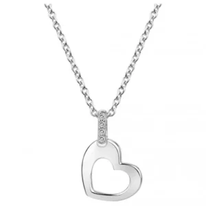 Collier argent. oxydes de zirconium 42 et 3cm gris rhodié