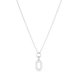 Collier capizzi piccolo argent sterling 925 white zirconia gris rhodié