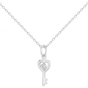 Collier la garçonne diamant argent. 925 et 1 diamant 0,015 cts 38 et 5cm gris rhodié