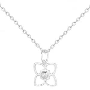 Collier la garçonne diamant argent. 925 et 1 diamant 0,015 cts 40 et 5cm gris rhodié
