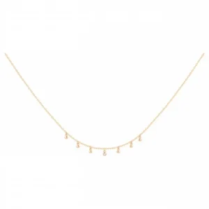 Collier la garçonne diamant pl.or jaune 3mor 750 1000,1dia 0.015cts