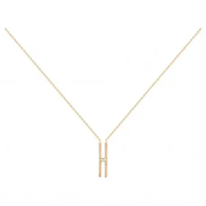 Collier la garçonne diamant pl.or jaune 3mor 750 1000,1dia 0.015cts 42 et 3cm