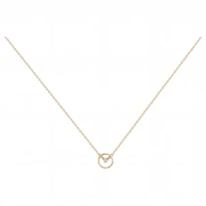 Collier la garçonne diamant pl.or jaune 3mor 750 1000,1dia 0.015cts 42 et 3cm