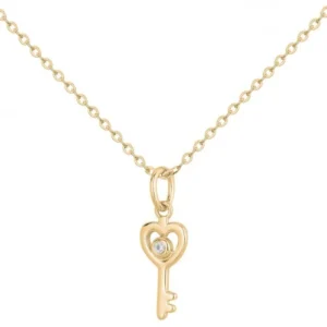 Collier la garçonne diamant plaque or 3 microns et 1 diamant 0,015 cts 38 et 5cm jaune