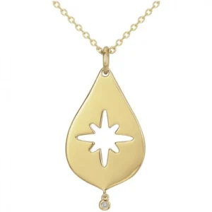 Collier la garçonne diamant plaque or 3mor 750 1000 et 1 diamant 0,015 ct 45 et 5cm jaune