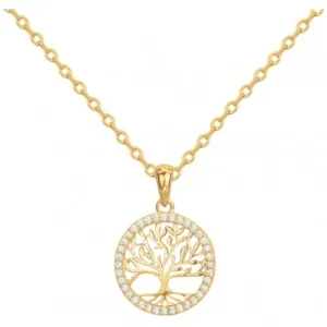 Collier pl.or eo 3m oxydes de zirconium 42 et 3cm plaqué or jaune