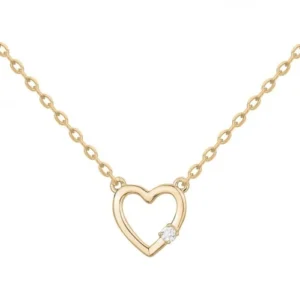 Collier plaque or 3m et 1 oxydes de zirconium 42 et 3cm jaune