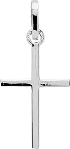 Pendentif croix or 750/1000 blanc Gris rhodié