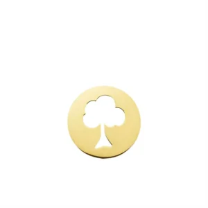 Pendentif Jeton arbre ajoure or jaune 750 14mm Or 750/1000