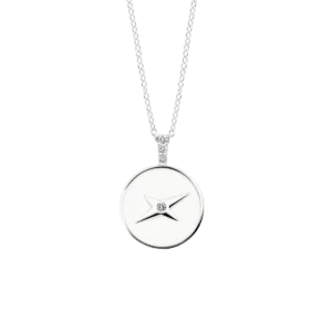 Pendentif Mauboussin etoile universelle blanc argent or gris belière or gris 750 Gris rhodié