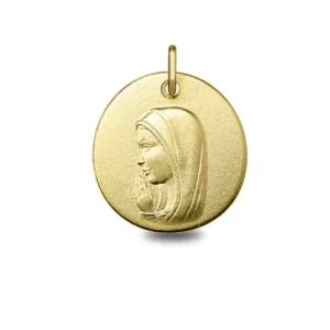 Pendentif Med vierge fp or jaune 750 Or 750/1000