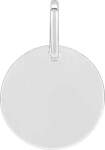 Pendentif médaille laïque medaille argent rh 12 mm à graver