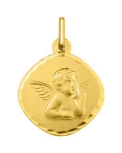 Pendentif médaille religieuse Médaille ange or 375/1000 jaune