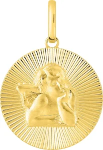 Pendentif médaille religieuse Médaille ange or 375/1000 jaune