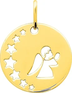 Pendentif plaque or plaqué or jaune