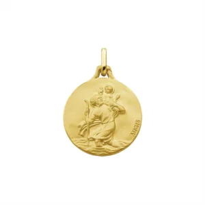 Pendentif St christophe 16mm or jaune 750 Or 750/1000