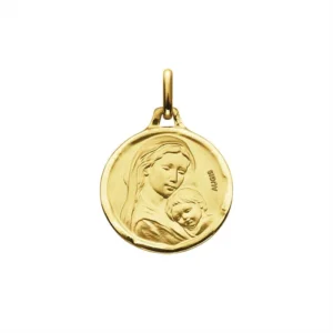 Pendentif Vierge à l'enfant Or 750/1000 Jaune