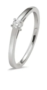 Solitaire taille 54 4 griffes g/h si 0,40ct or jaune Or 750/1000