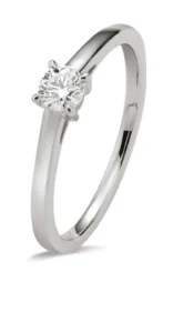 Solitaire taille 54 4 griffes g/h si 0,50ct or gris Or 750/1000 Gris rhodié