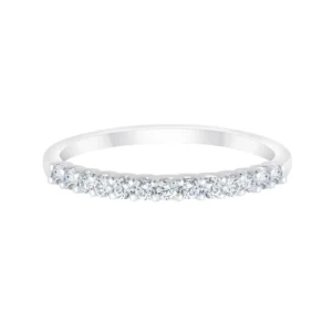 Alliance taille 54 Demi griffes oxyde de zirconium Argent Gris rhodié