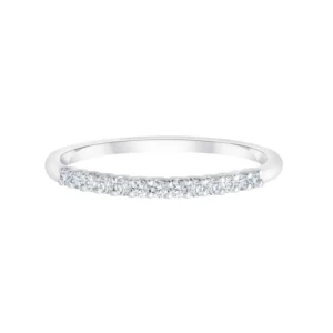 Alliance taille 54 Demi griffes oxyde de zirconium Argent Gris rhodié