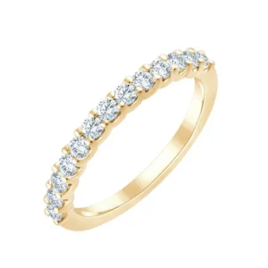 Alliance taille 54 Demi griffes oxyde de zirconium Plaqué or Jaune