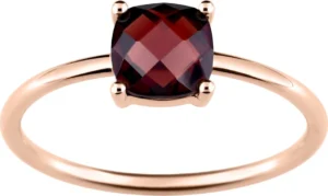 Bague empierrée taille 54 grenat or750r Or 750/1000 Jaune