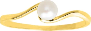 Bague empierrée taille 54 pe.cult.dou or 375/1000 jaune