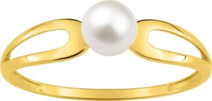 Bague empierrée taille 54 pe.cult.dou or 750/1000 jaune