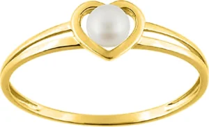 Bague empierrée taille 56 pe.cult.dou or 750/1000 jaune