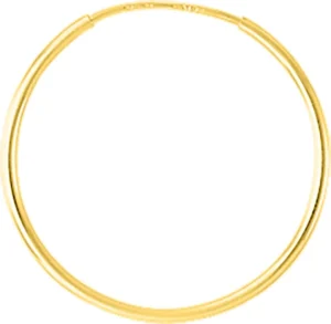 Boucles d'oreilles créoles or 375 jaune fil 1mm d 20mm Or 375/1000