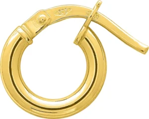 Boucles d'oreilles créoles or 375 or jaune fil 2mm d 6mm Or 375/1000