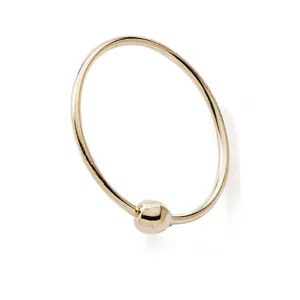 Boucles d'oreilles piercing anneau or jaune diam 9mm boule Or 375/1000