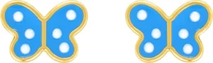 Boucles d'oreilles puces Bo. laque or 375/1000 jaune