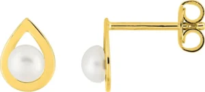 Boucles d'oreilles puces Bo. pe.cult.dou.4mm or 375/1000 jaune