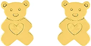 Boucles d'oreilles puces Bo.+vis or 375/1000 jaune