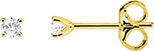 Boucles d'oreilles puces dts 0.14ct ghp3 or 375 jaune Or 375/1000