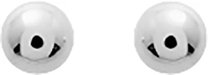Boucles d'oreilles puces or 375 blanc 4 mm Or 375/1000 Gris rhodié