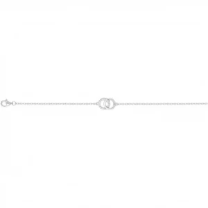 Bracelet argent. 925 et 14 oxydes de zirconium 16 et 3cm gris rhodié