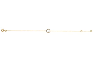 Bracelet avec pierre Or 375/1000 diam hp1 0.005ct Jaune