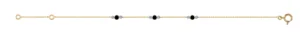Bracelet avec pierre Or 750/1000 douilles saphirs + oxyde de zirconium Jaune