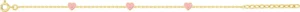 Bracelet enfant laque.rose plaqué or jaune