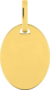 Bracelet gourmette Pendentif.identité plaque.ovale gm or 750 Or 750/1000 Jaune