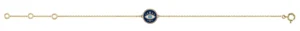 Bracelet motif Or 750/1000 email et oeil dans entoura Jaune